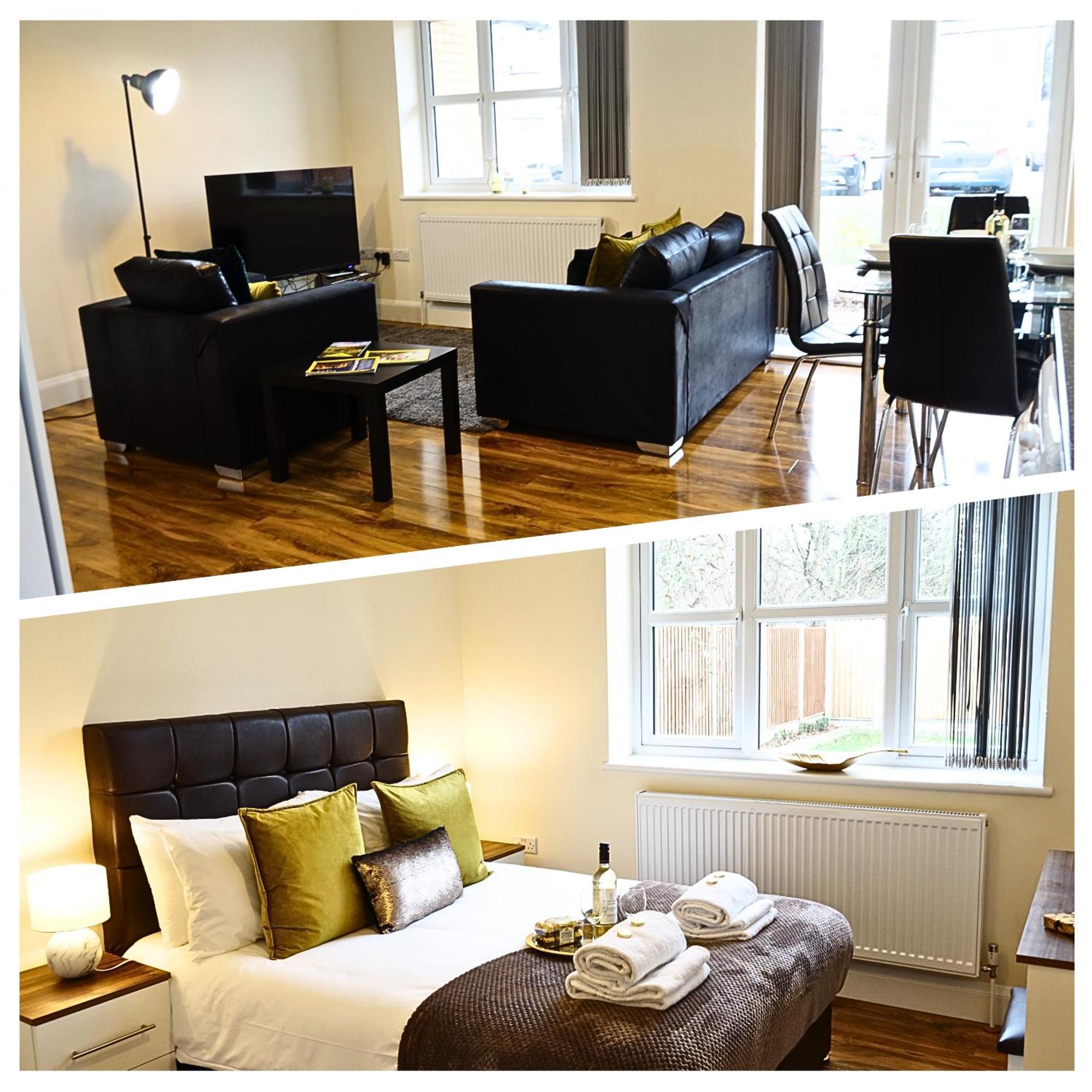 Luxury 2 Bed 2 Bath - Free Parking - 5Min To Airport - Sleeps 6 Lejlighed Ashford  Eksteriør billede